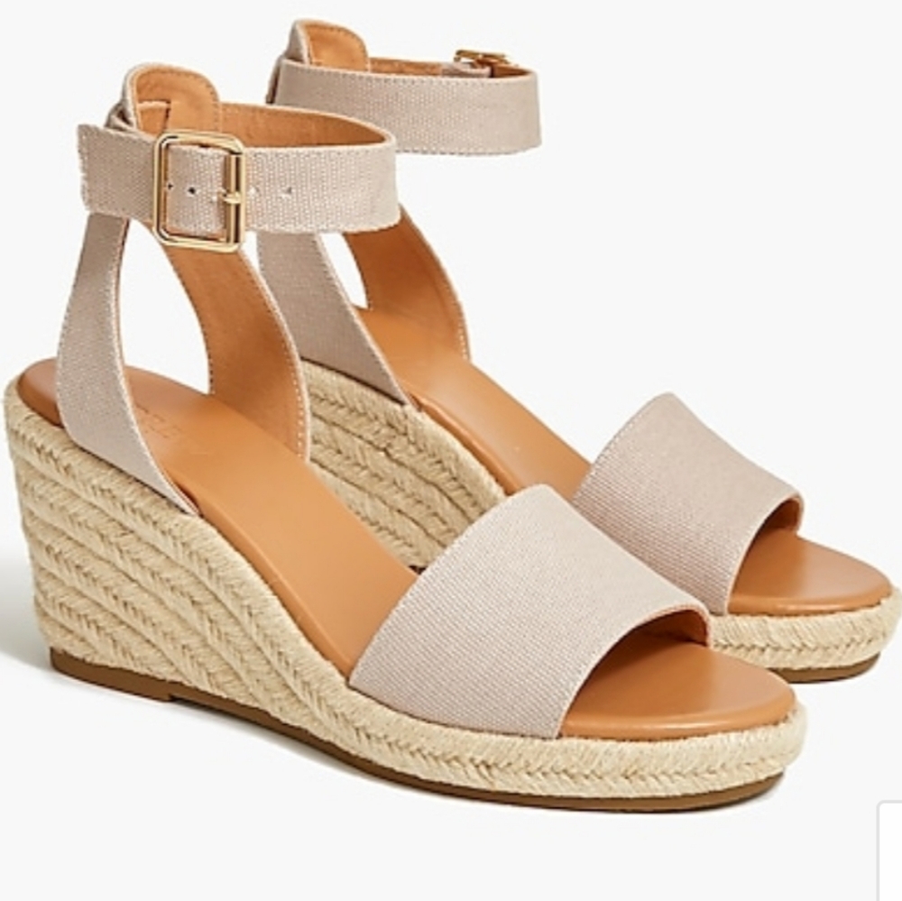 J CREW CANVAS WEDGES